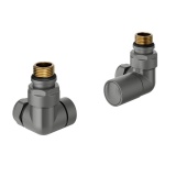 Vado Muse Pewter Corner Radiator Valves