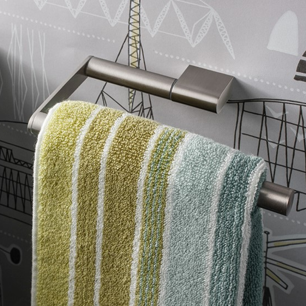 Product Lifestyle image of the Crosswater MPRO Brushed Stainless Steel Towel Ring