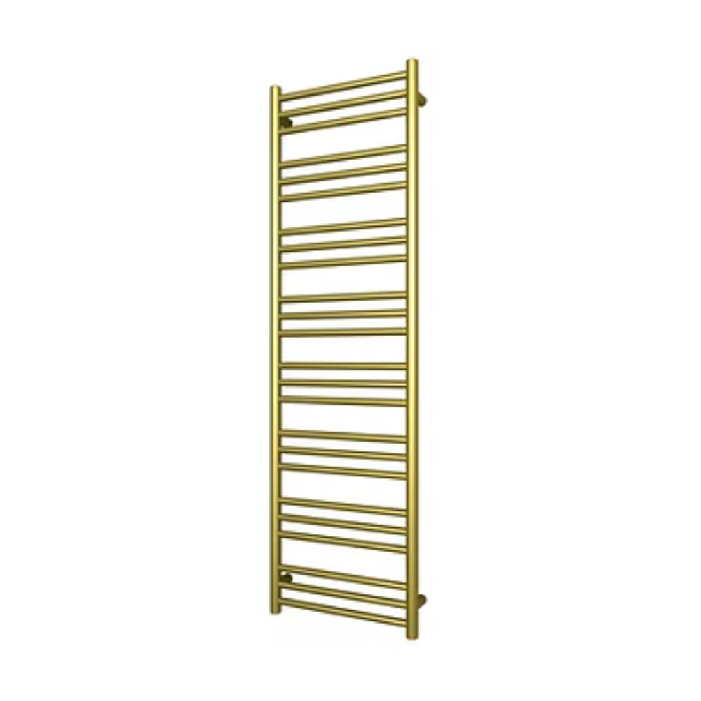 Product cut out image of the Radox Salento 1626mm Brass Heated Towel Rail