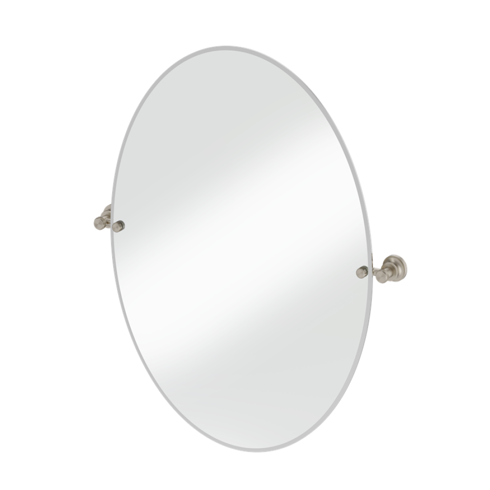 Burlington Oval Mirror With 1909 Brushed Nickel Fixings