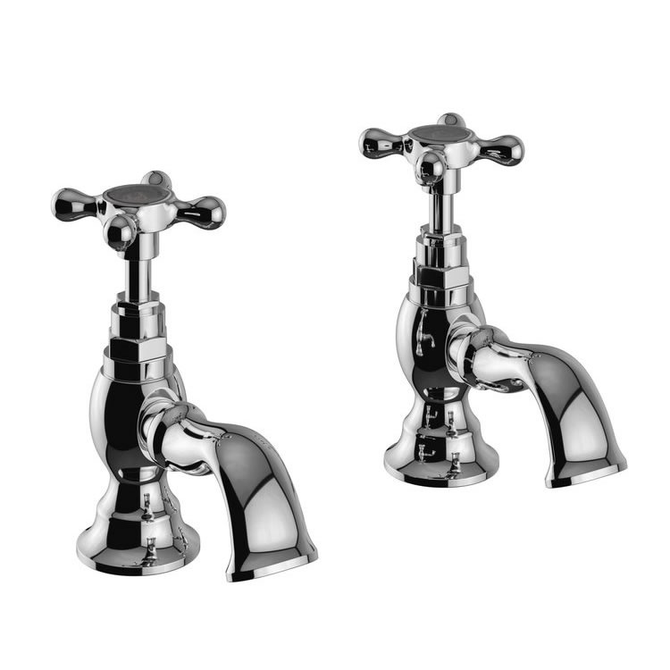 Heritage Trinity Basin Pillar Taps TTRC00 Sanctuary Bathrooms