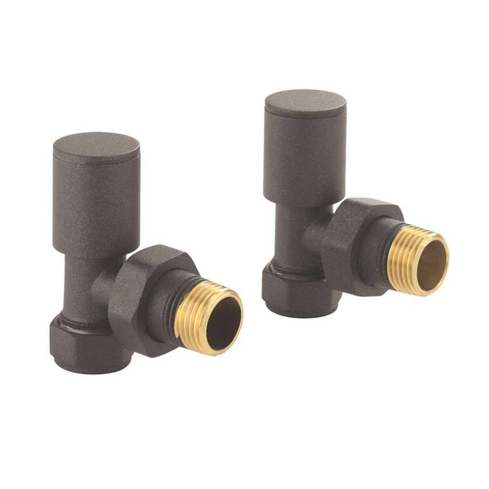 Photo of Crosswater Kai Anthracite Angled Radiator Valves