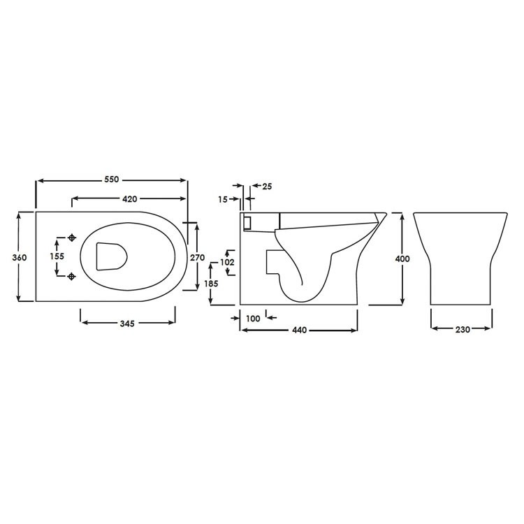 Rak Resort Back to Wall WC & Soft Close Seat Sanctuary Bathrooms