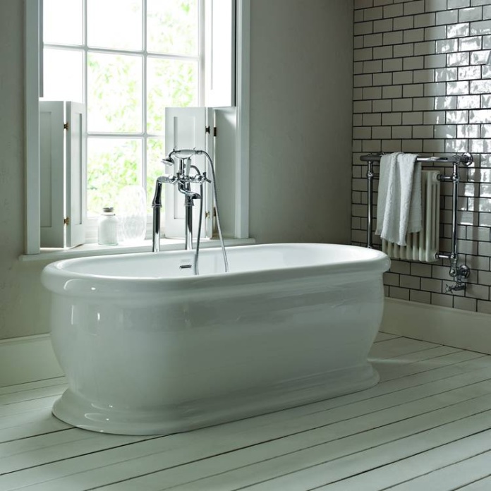 Heritage Derrymore 1745mm Double Ended Roll Top Acrylic Freestanding Bath