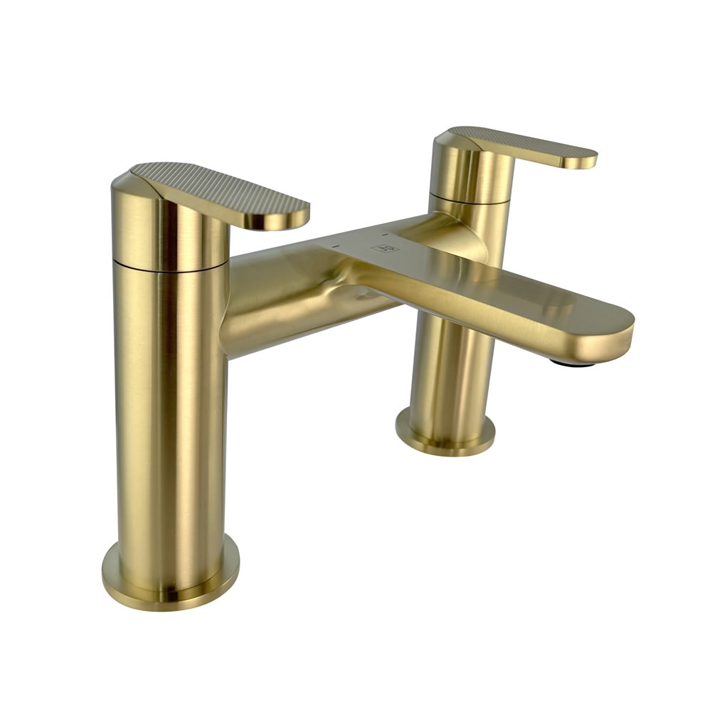 Zero 3 Brushed Brass Knurled Bath Filler