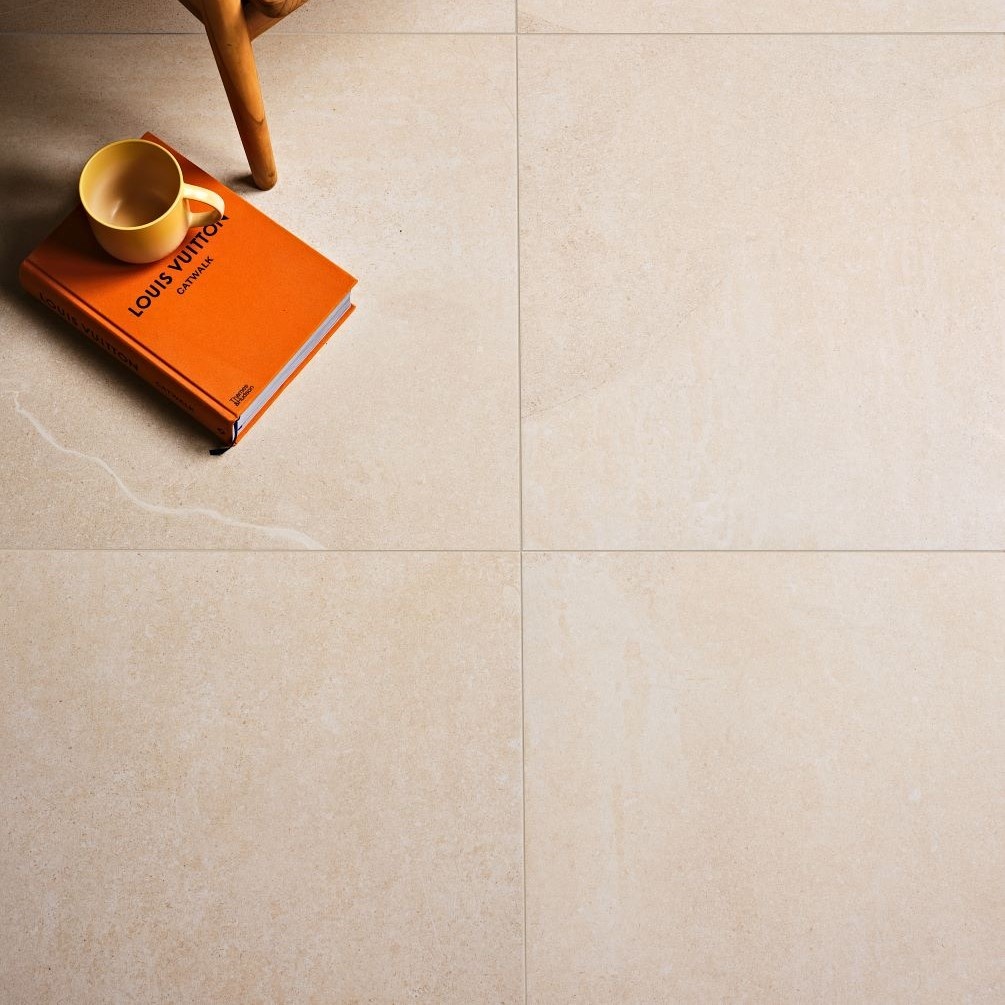 Lifestyle image of Ca Pietra Dorset Porcelain 60x60 Beige