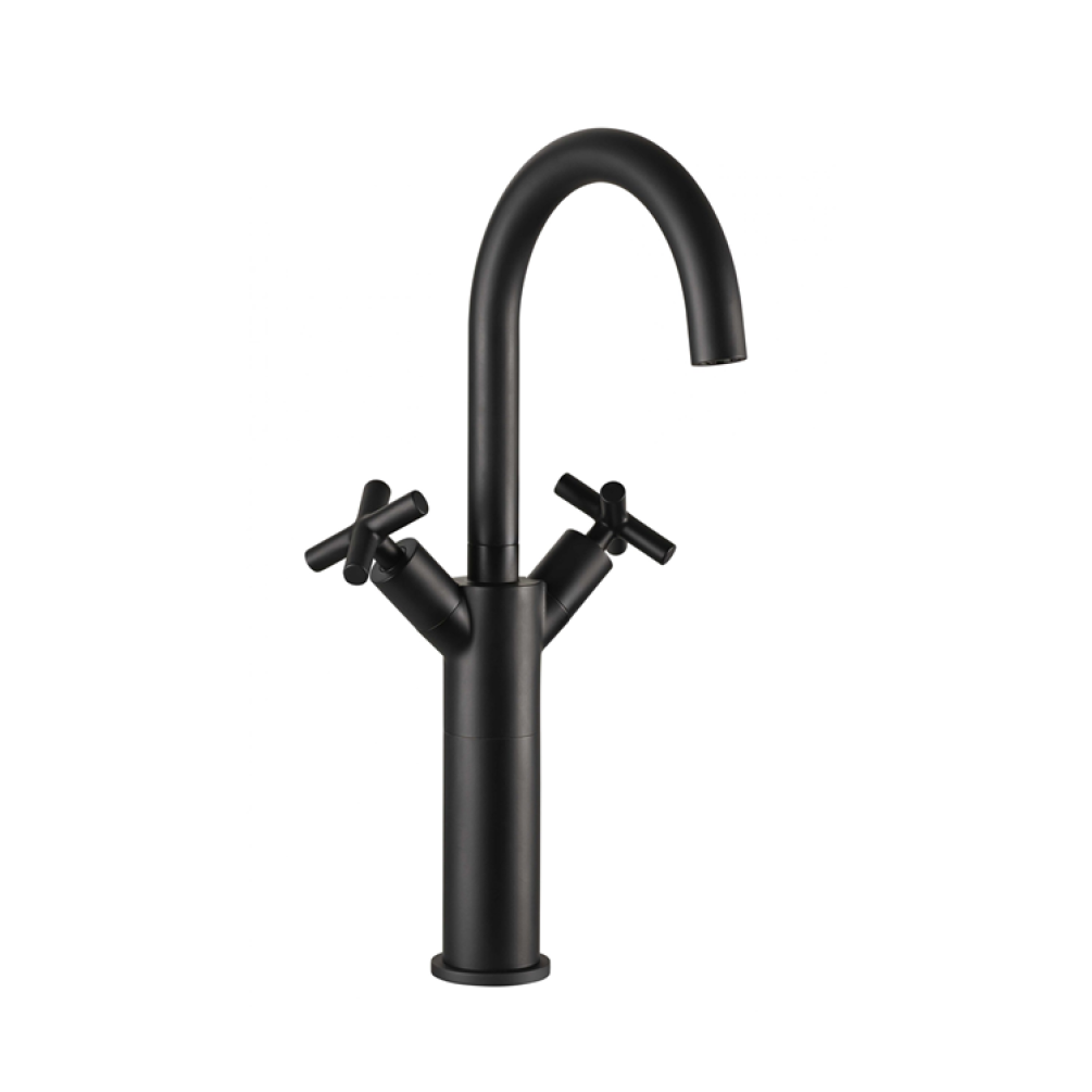 Photo of JTP Solex Matt Black Tall Mono Basin Mixer Cutout