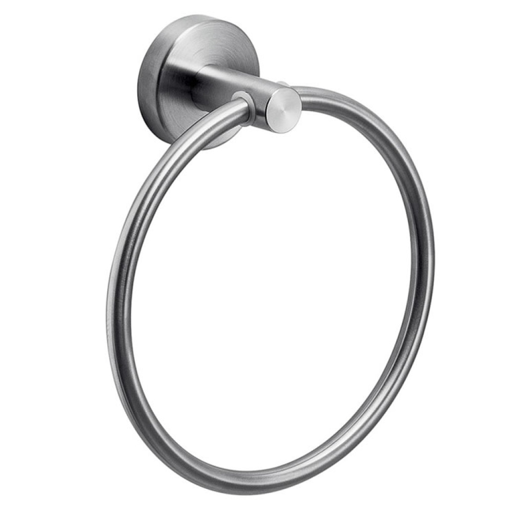 Cutout image of Origins Living G Pro Towel Ring brushed stainless steel.