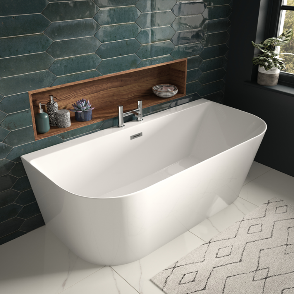 Image of The White Space D Shape Freestanding Bath