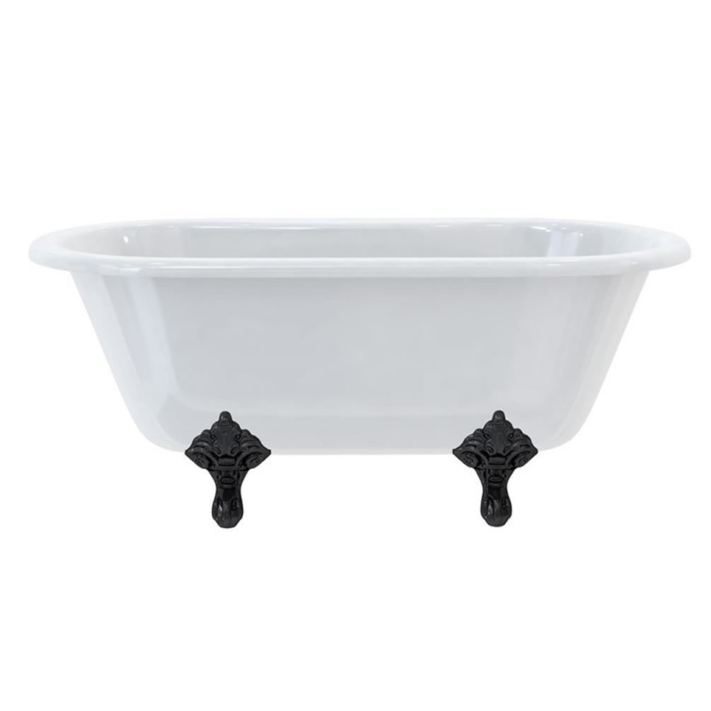 Burlington Windsor 1500mm Freestanding Bath (Painted Finish) With Black Traditional Feet