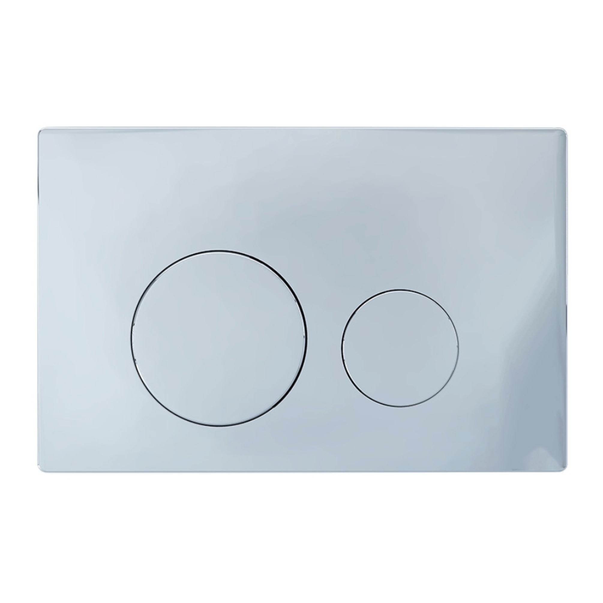 Imex Chrome Round Button Mechanical Dual Flush Plate