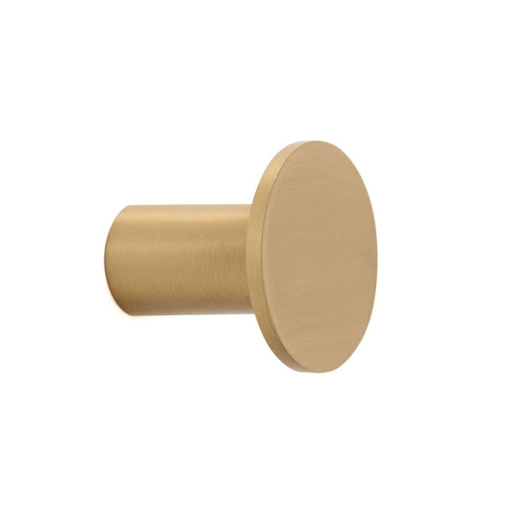 Cutout image of Origins Living Carter Hook brushed brass.