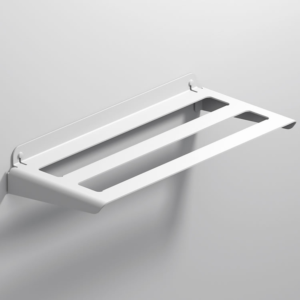 Cutout image of Origins Living Sonia Quick Towel Rack White.