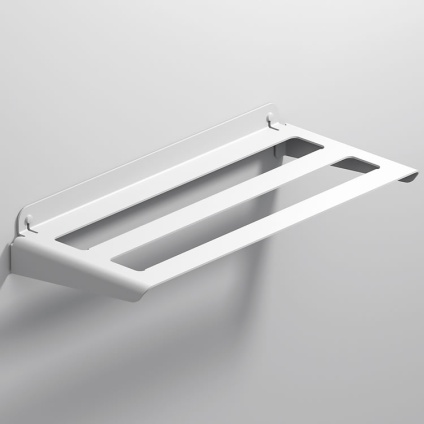 Cutout image of Origins Living Sonia Quick Towel Rack White.