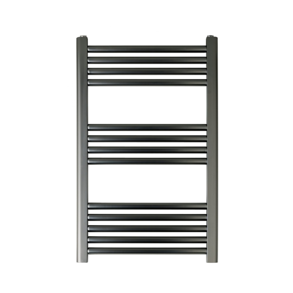 JTP Vos Brushed Black Heated Towel Radiator Cut Out