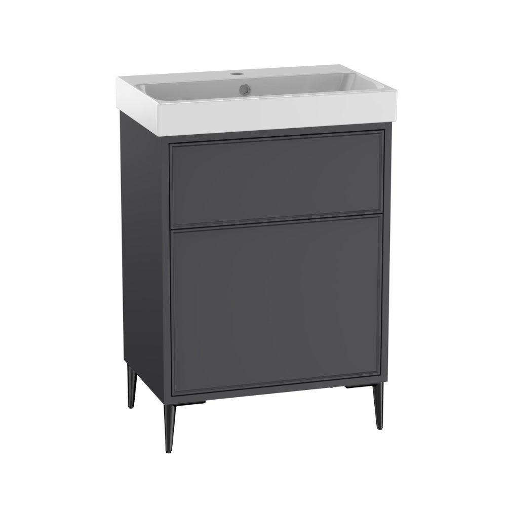 Cut out image of the Tavistock Arlington 600mm Storm Grey Freestanding Vanity Unit & Basin