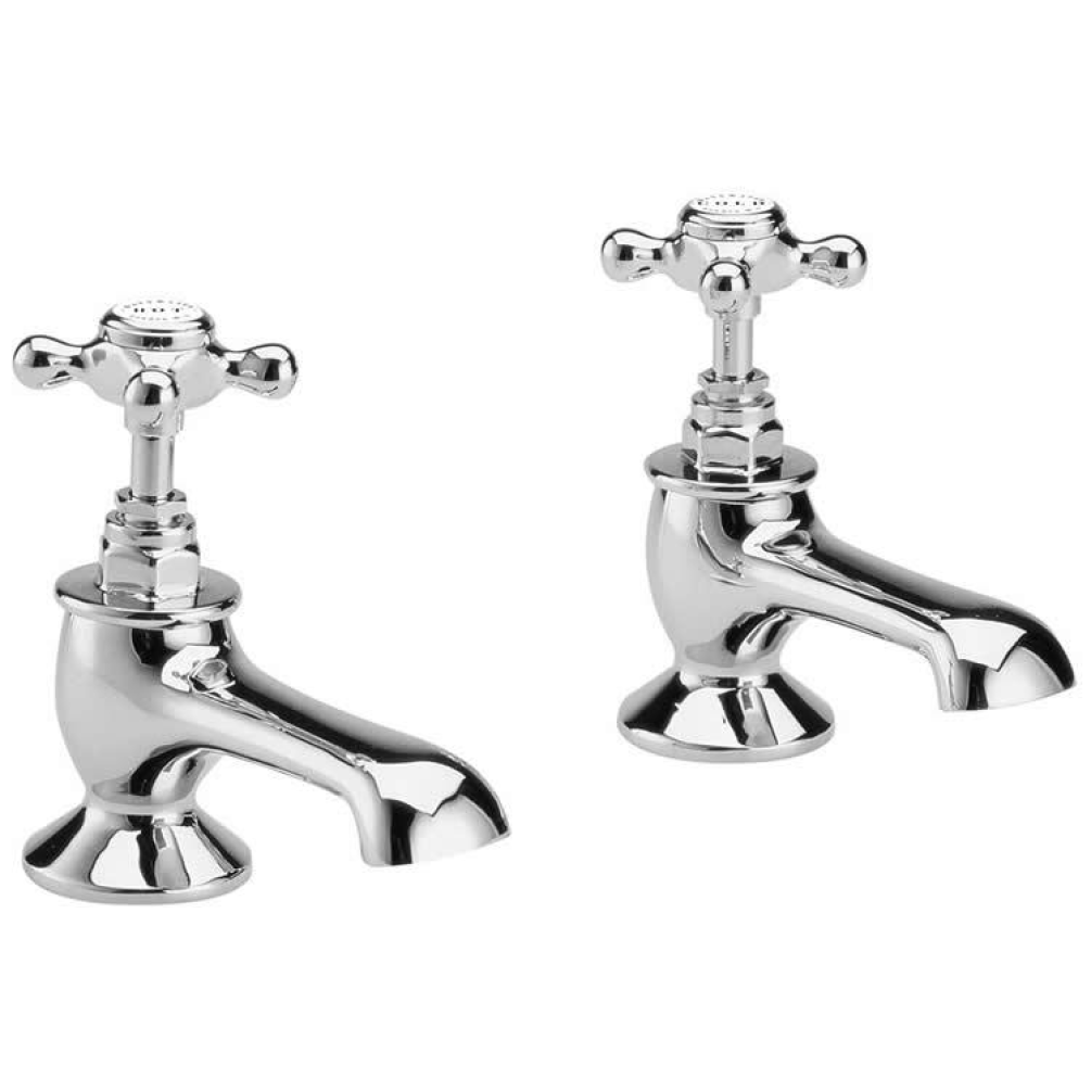 Photo of Bayswater Crosshead White & Chrome Bath Taps