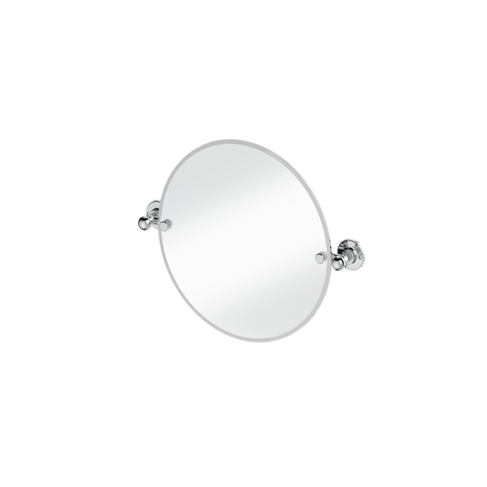 Burlington Chrome 400mm Round Mirror With 1850 Fixings
