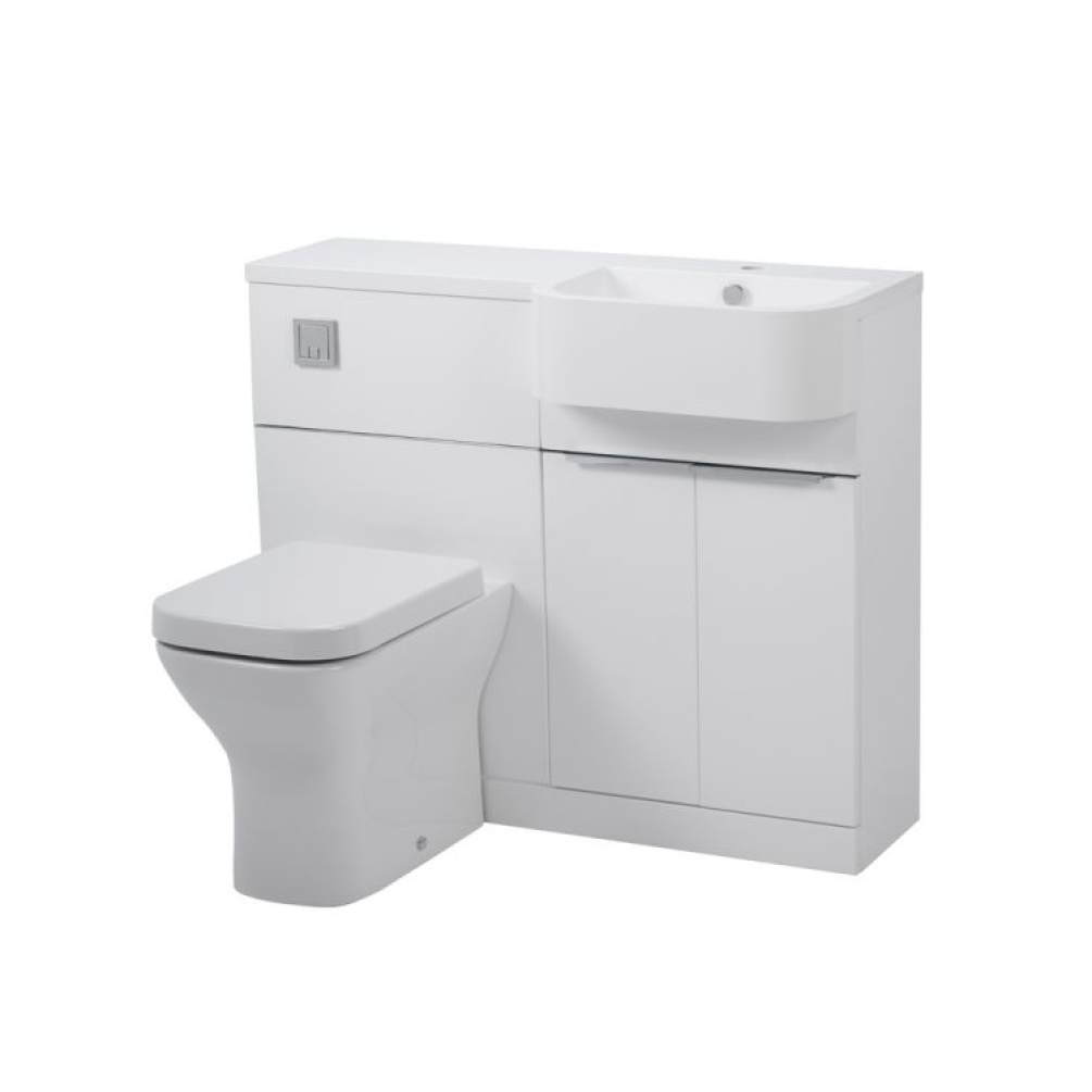Photo of Tavistock Match 1000mm Gloss White Furniture Unit & Basin - Right Hand