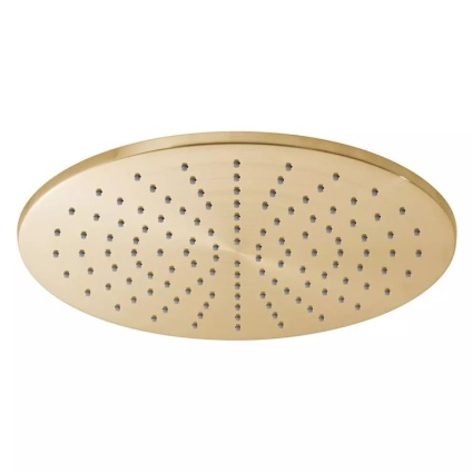 Cutout image of Vado Individual Brushed Gold Round Slimline Shower Head