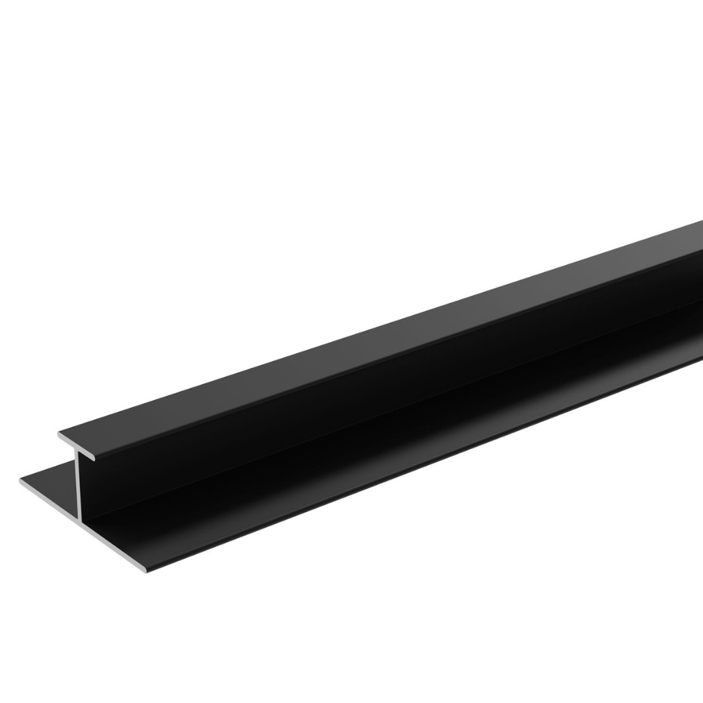Cut out image of the Showerwall Laminate Matt Black Joining Trim - JT4