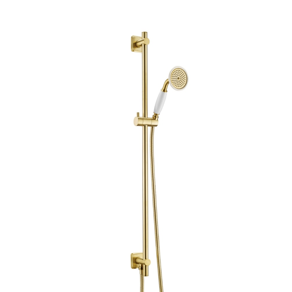 JTP Grosvenor Cross Brushed Brass Shower Slide Rail Kit Cut Out