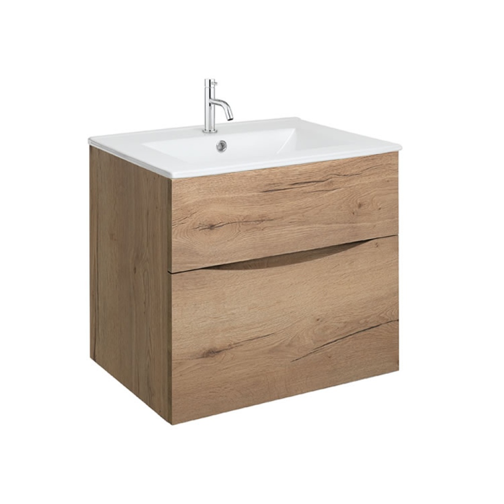 Crosswater Glide II Windsor Oak Vanity Unit & Basin Sanctuary Bathrooms