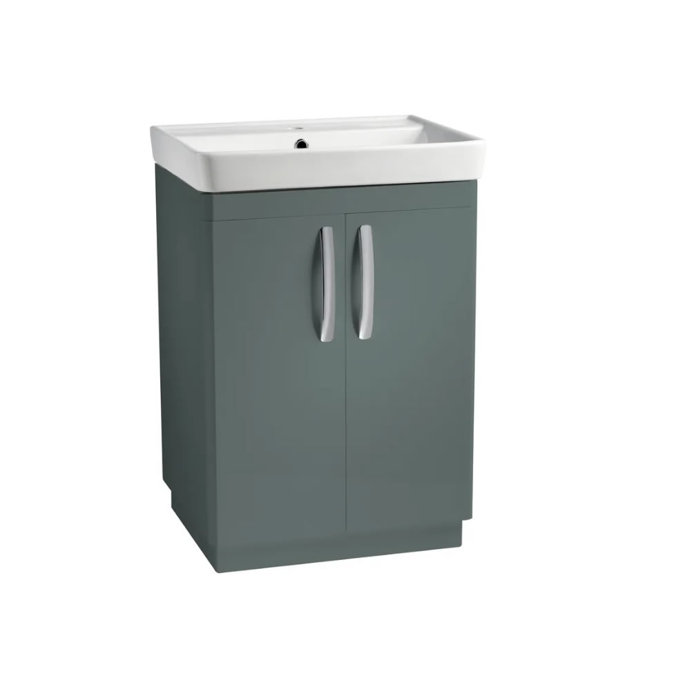Tavistock Compass 600mm Matt Viridian Green Freestanding Unit & Basin