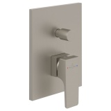 Cutout image of Villeroy & Boch Architectura Square Matt Brushed Nickel Dual Outlet Valve
