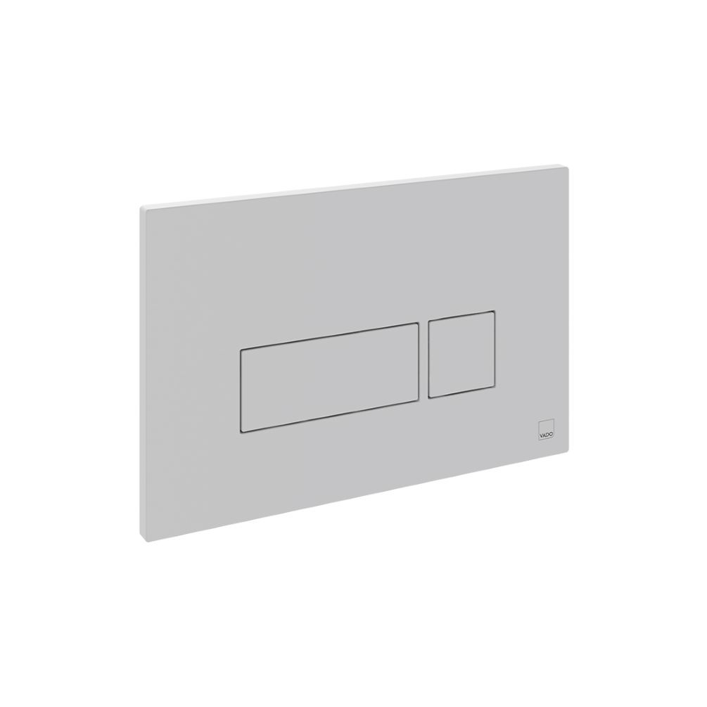 Cut out image of Vado Cameo Matt White Square Button Flush Plate