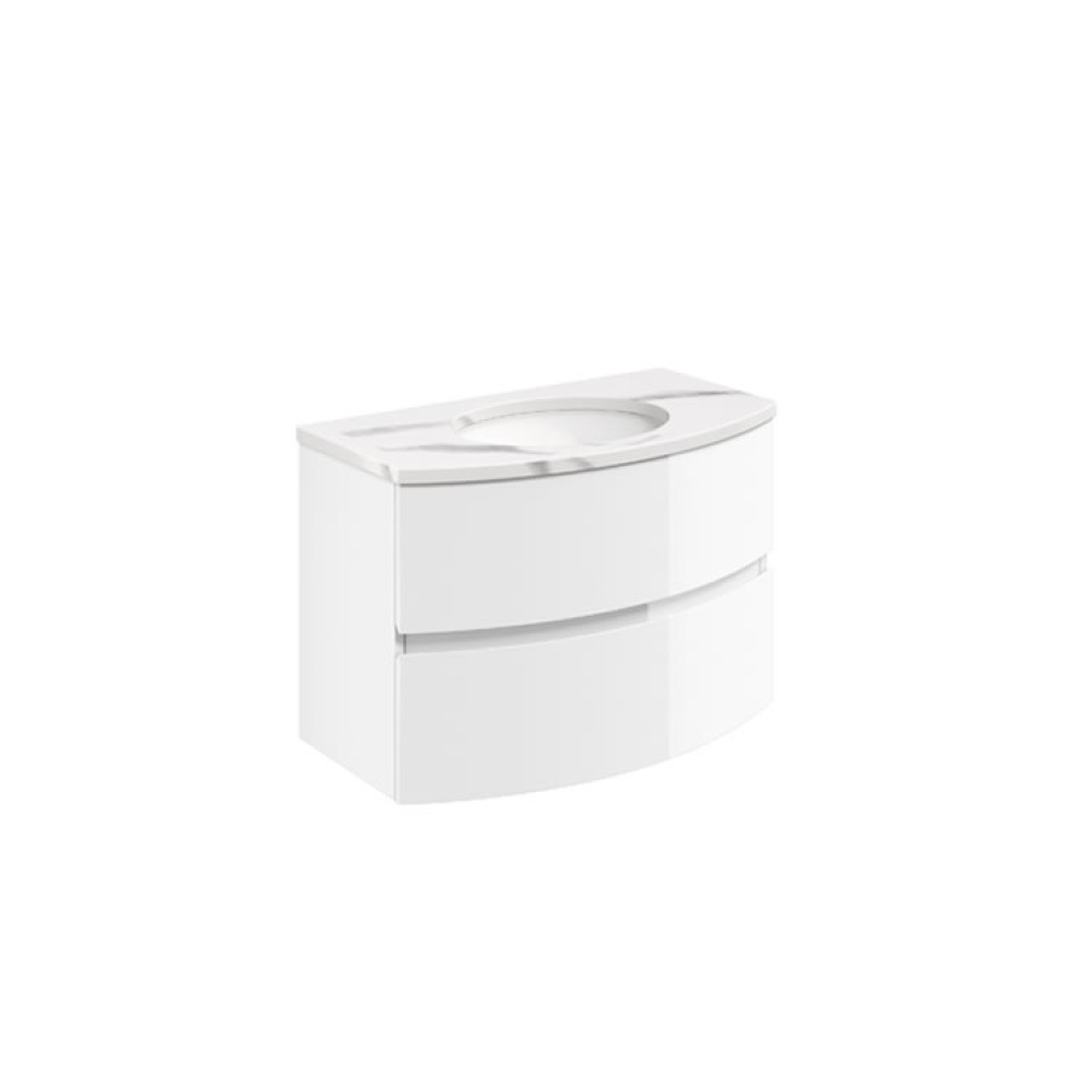 image of svelte 600mm vanity unit with calcatta basin