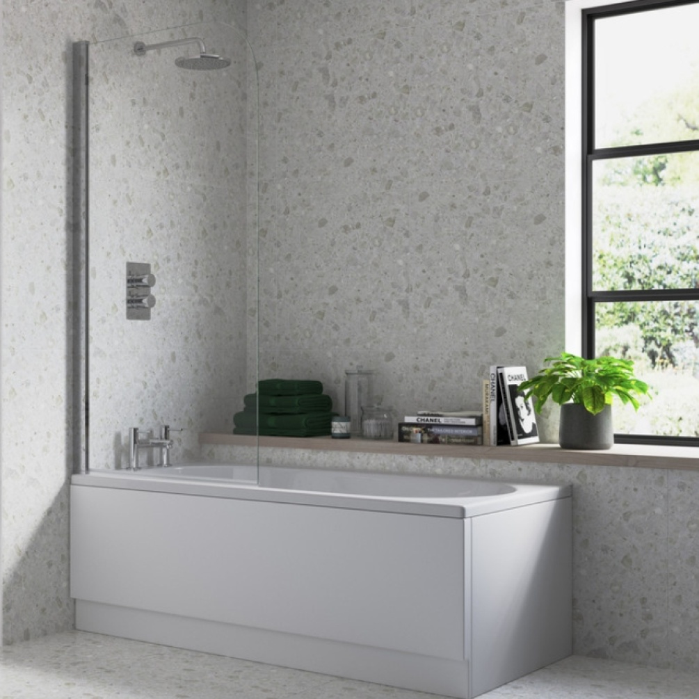 Product Lifestyle image of Camden Single Curved Edge Bath Screen ZERO3771