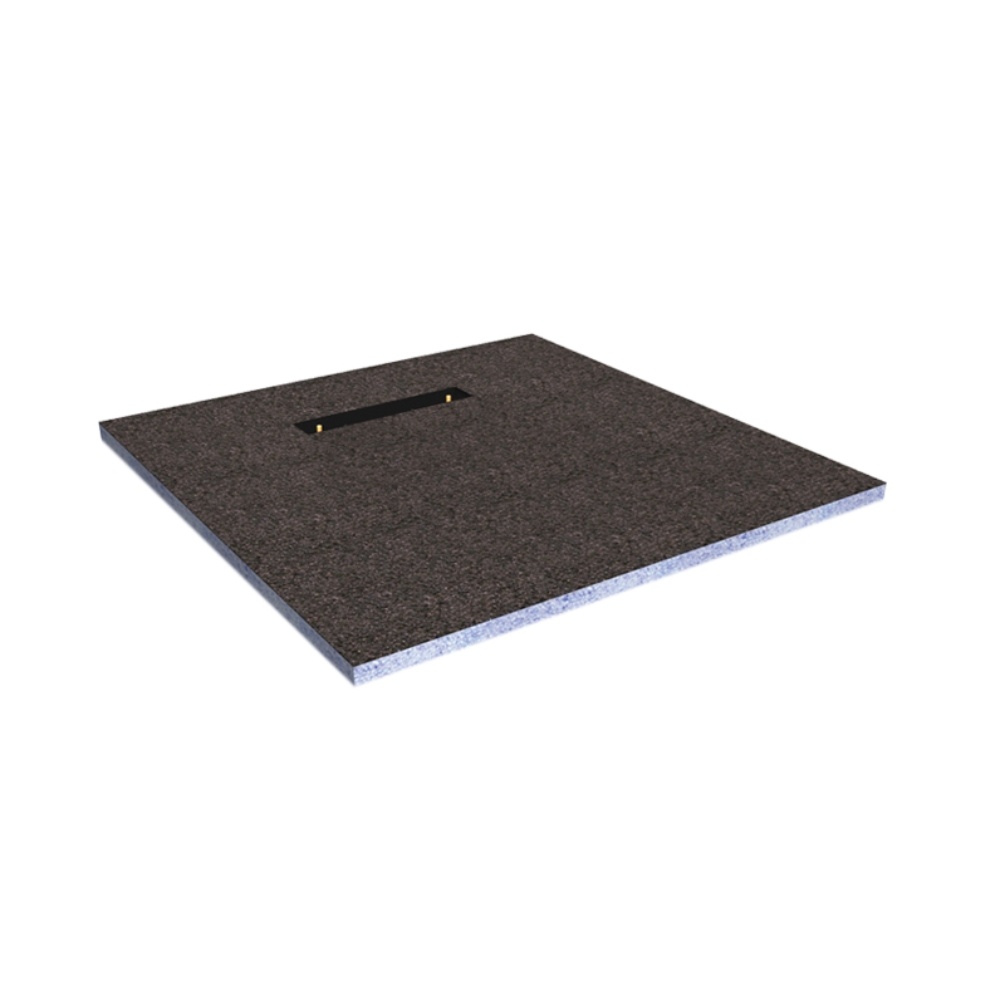 Product cut out image of the Abacus Elements Linear 1000mm x 1000mm Wetroom Former Kit with 300mm End Drain