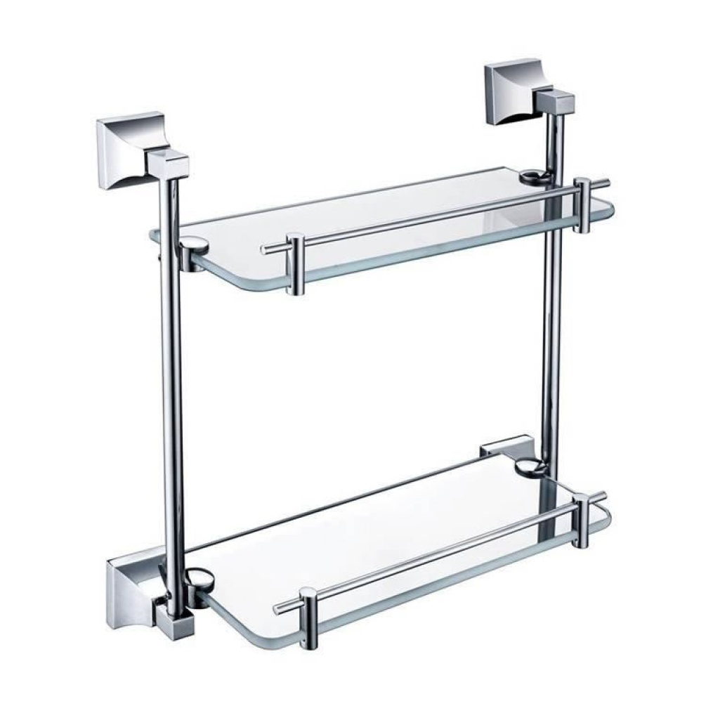 Heritage Chancery Chrome Double Glass Shelf Image