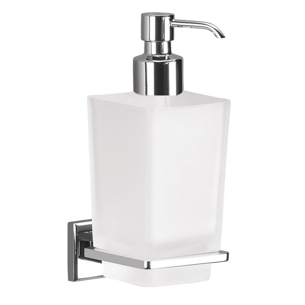 Cutout image of Origins Living Gedy Colorado Glass Soap Dispenser.