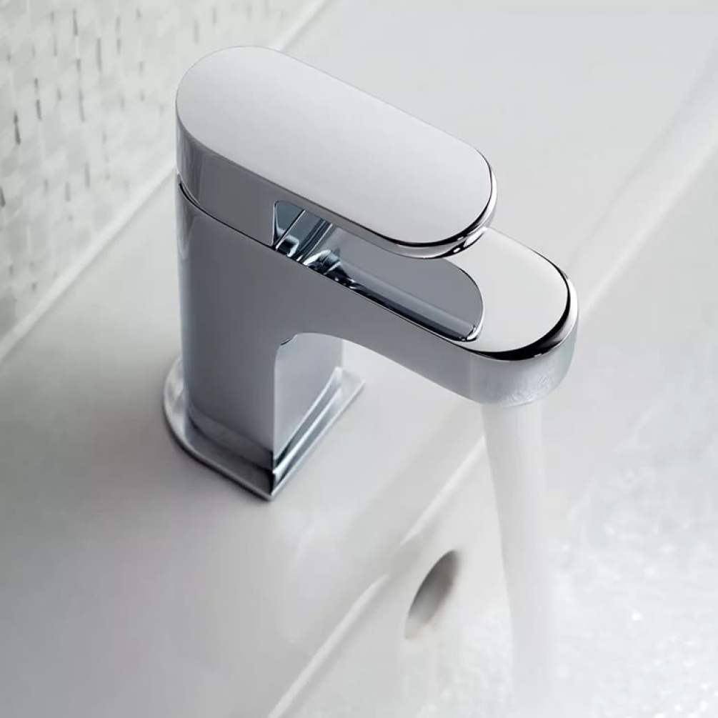 Lifestyle image of Vado Life Mini Mono Basin Mixer with Universal Waste