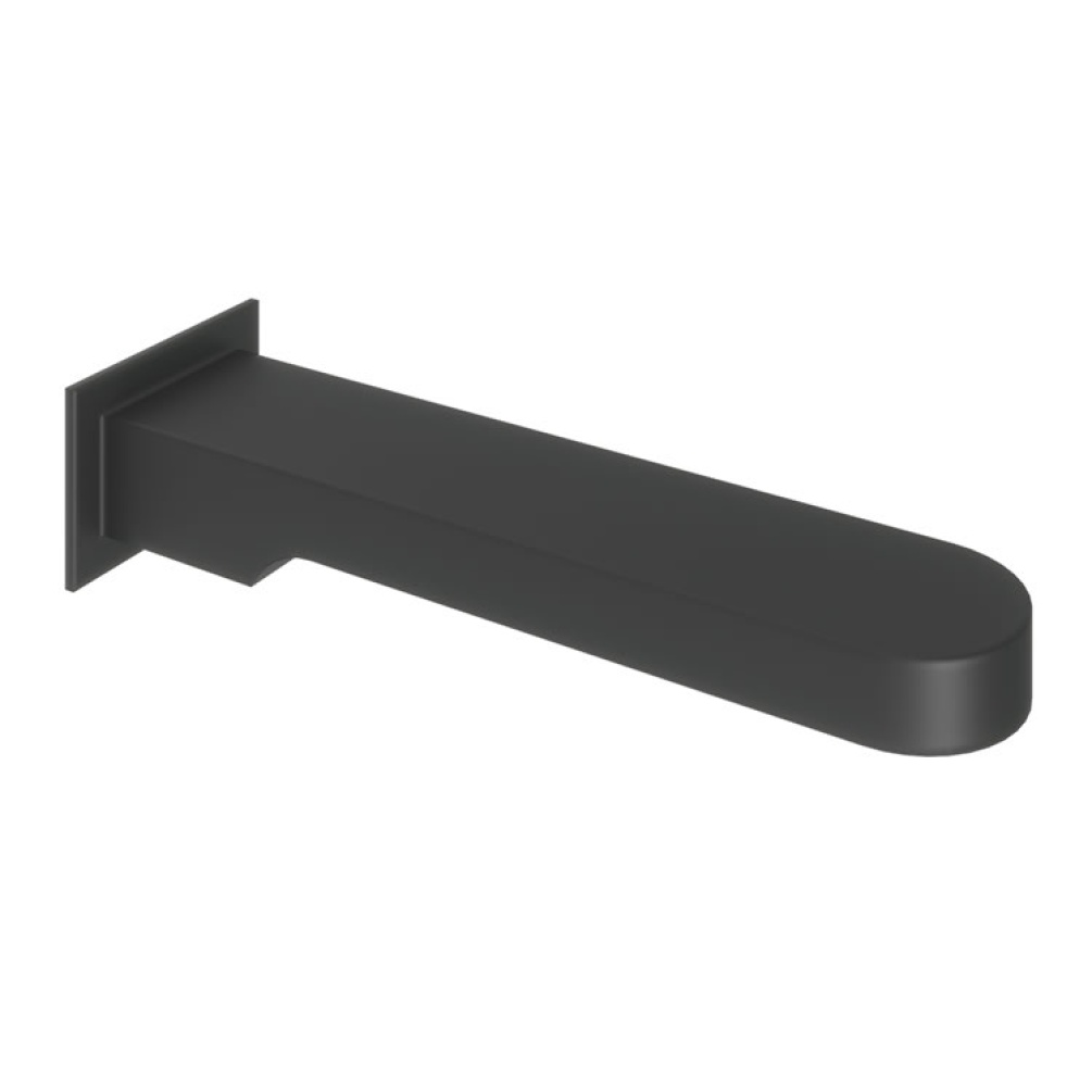 Product Cut out image of the Abacus Ki Matt Black Wall Mounted Bath Spout