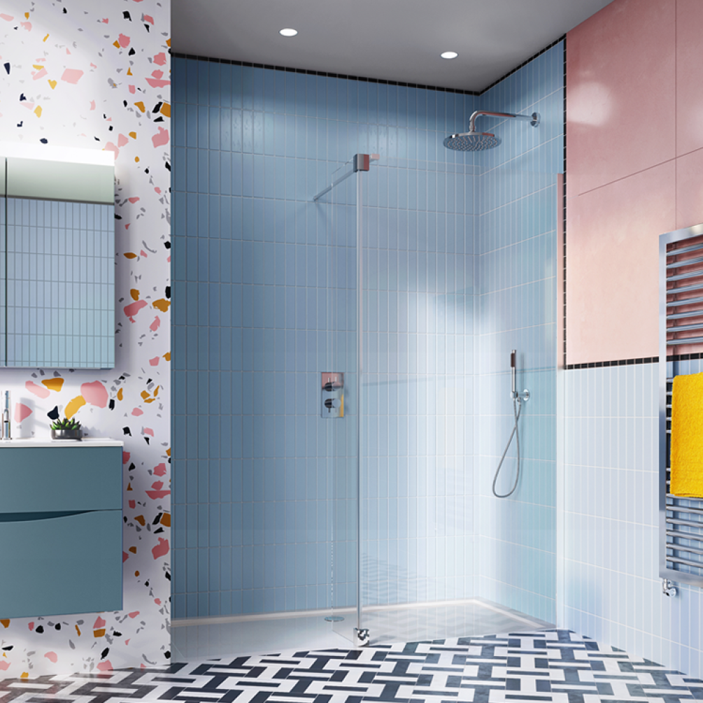 Photo of Crosswater Design 8 Walk In Shower Enclosure with Deflector