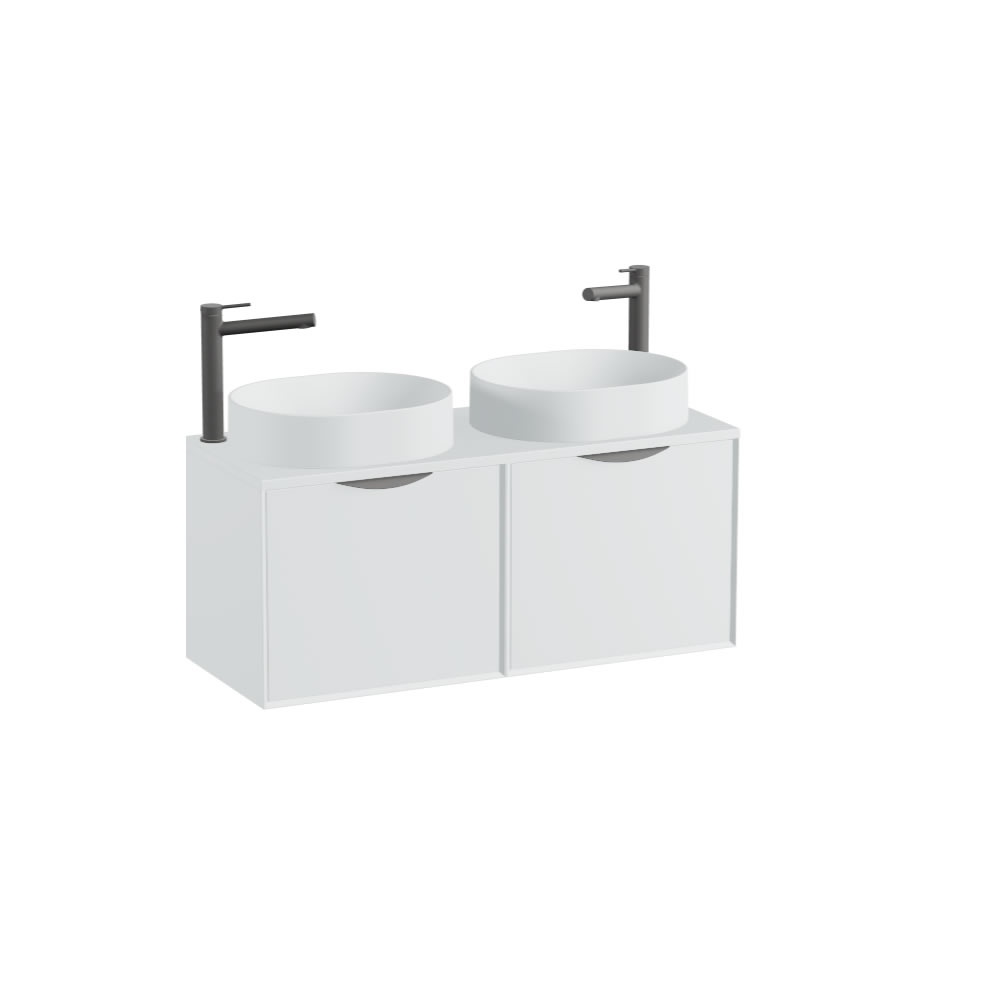Vado Safari Smooth 1000mm Arctic White Wall Hung Vanity Unit & Arctic White Worktop