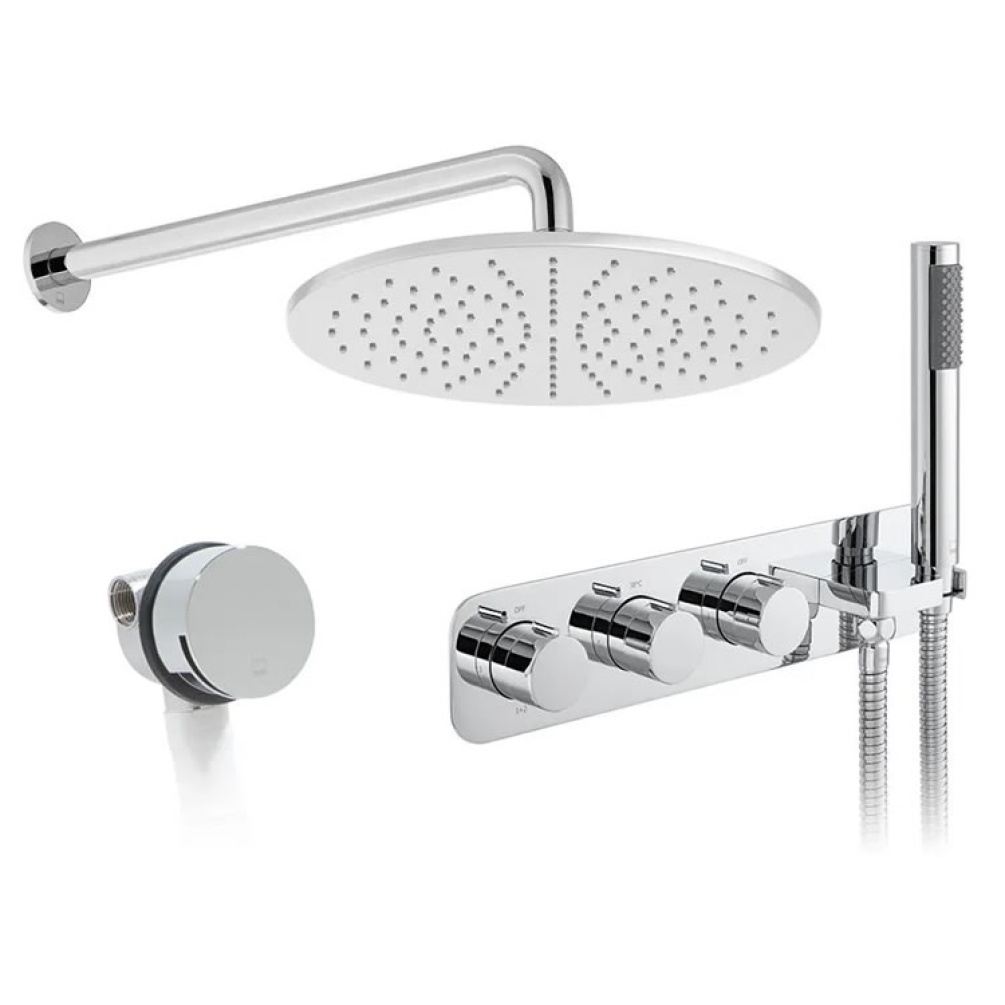 Cutout image of Vado Altitude Round 3 Outlet Thermostatic Shower Set