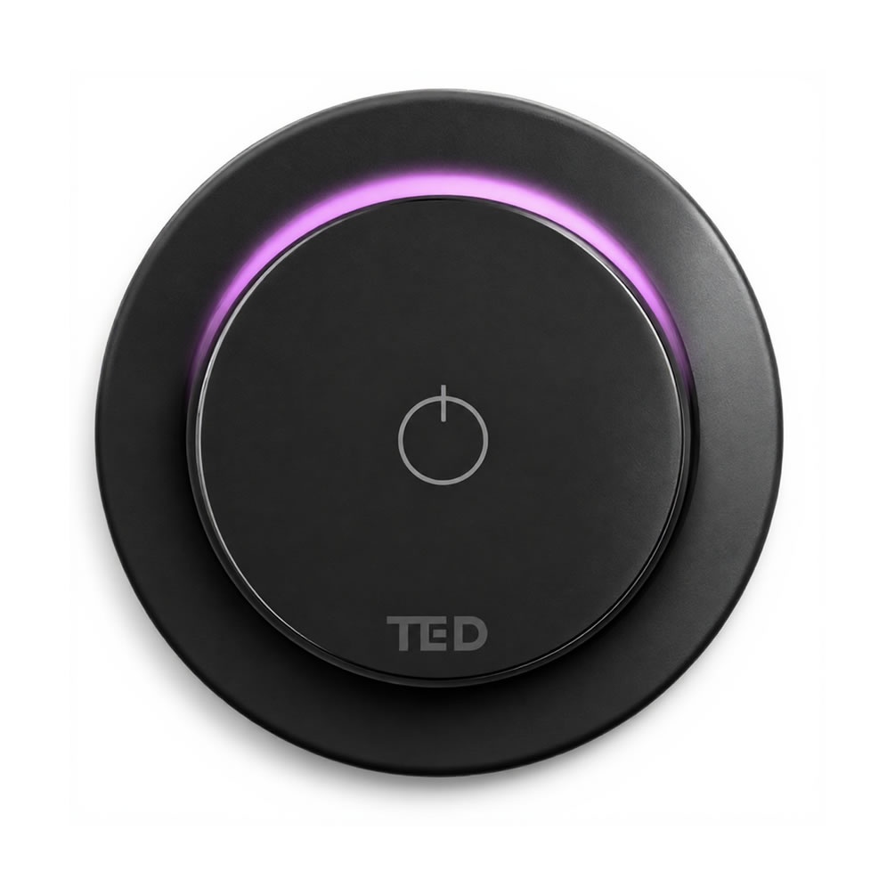 Cutout image of TED TOGO Matt Black Single Outlet Digital Shower Valve