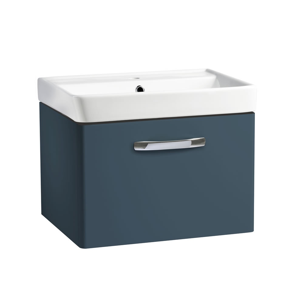 Tavistock Compass 500mm Matt Oxford Blue Wall Mounted Unit & Basin