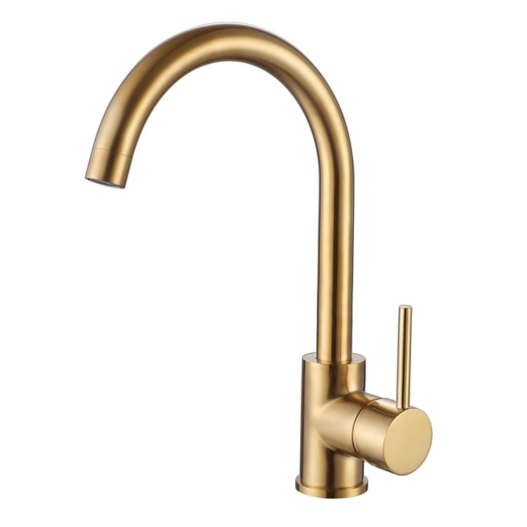 Sanctuary Apex Brushed Brass Kitchen Mixer Sanctuary Bathrooms
