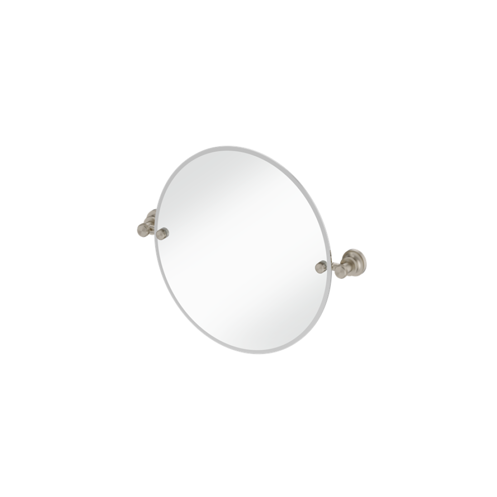 Burlington Brushed Nickel Round 400mm Mirror With 1909 Fixings
