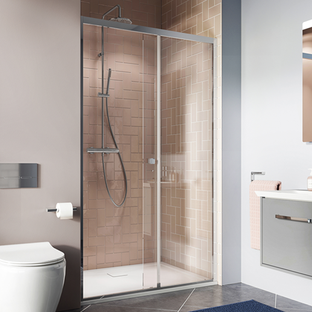 Photo of Crosswater Clear 6 Single Sliding Shower Door in Recess