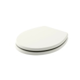 Product cut out image of the Bayswater Fitzroy Pointing White Traditional Wood Soft Close Toilet Seat