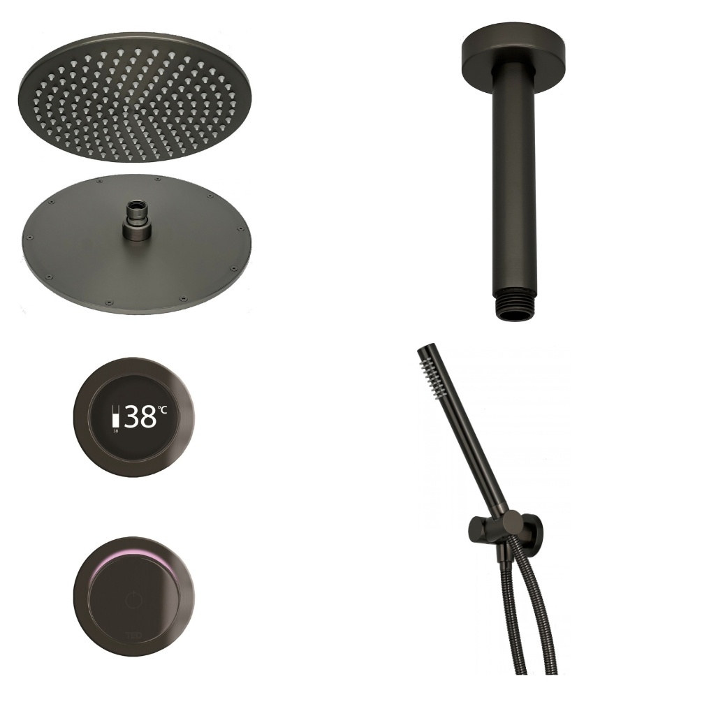 Ted Togo Gunmetal Ring Valve Ceiling Arm Cut out