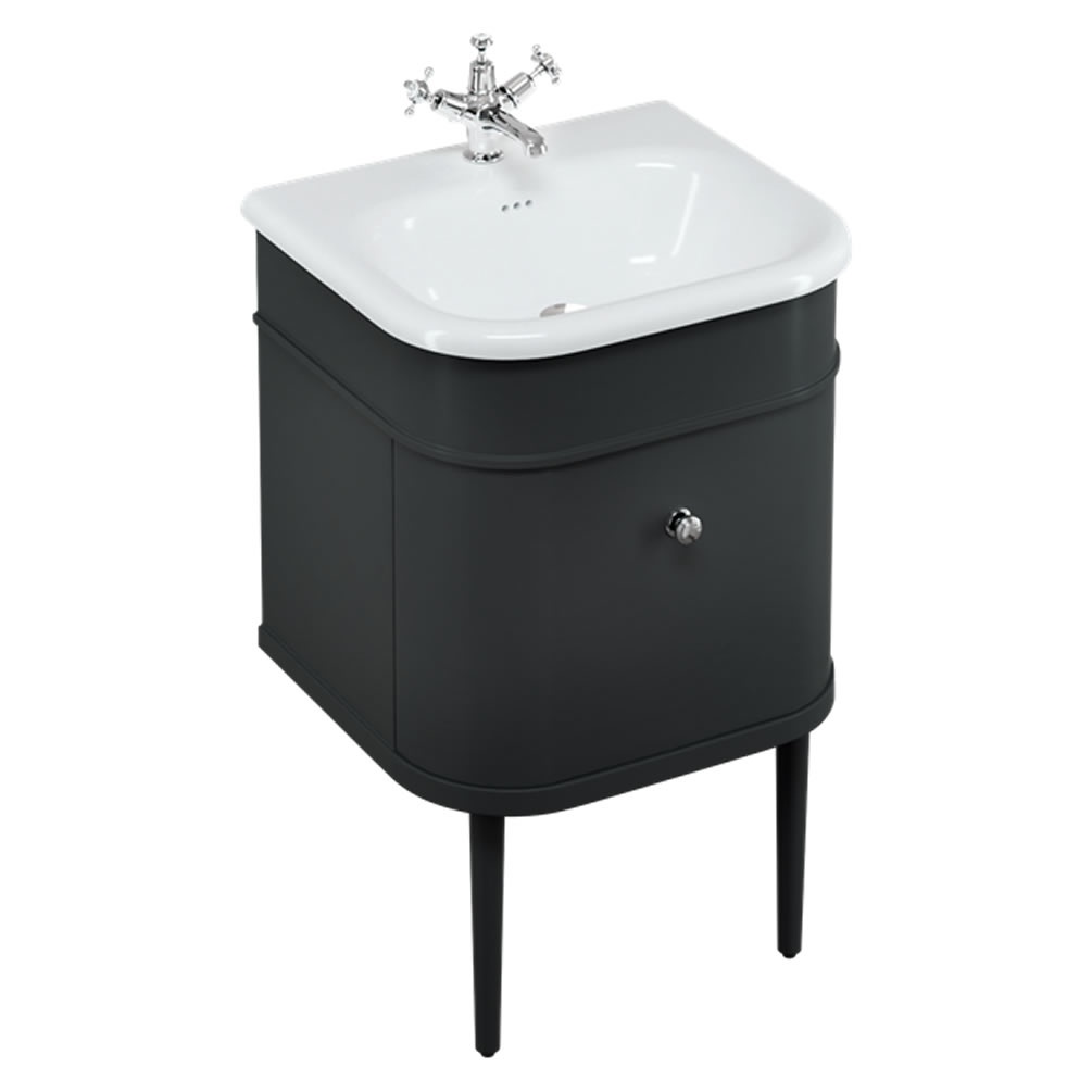Burlington Chalfont 550mm Black Vanity Unit & Legs