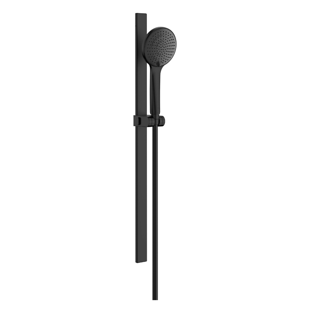 Cut out image of the Roca Sensum Matt Black Compact Slide Rail Shower Kit