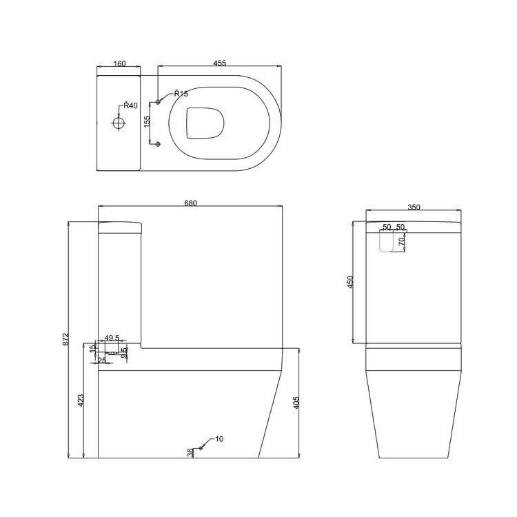 Britton Stadium Close Coupled WC & Seat Sanctuary Bathrooms